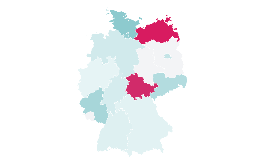 Affinity by region — Strength and conditioning coach, Germany