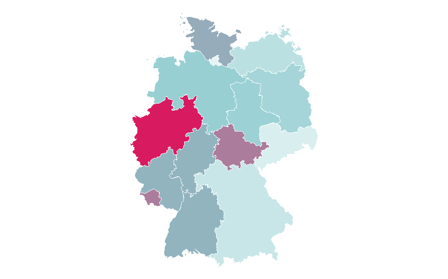 Affinity by region — Stress management, Germany