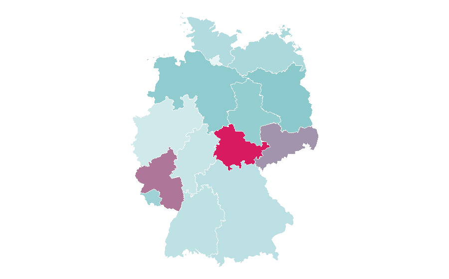 Affinité par région — String instrument, Allemagne