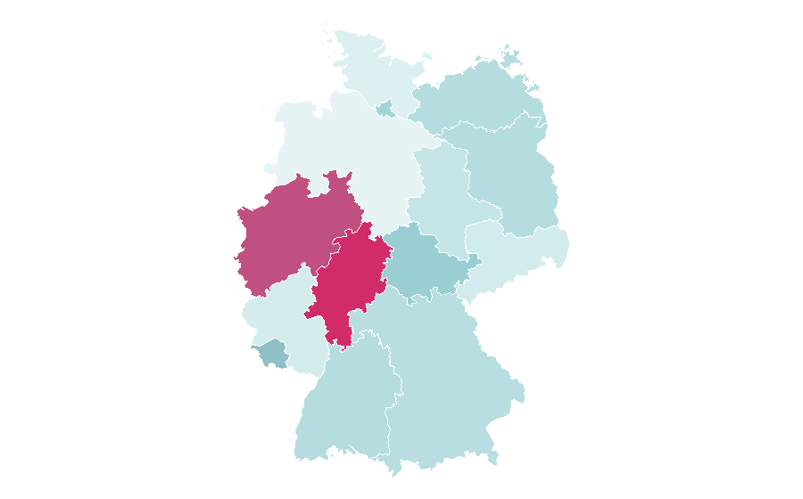 Affinity by region — Study abroad, Germany