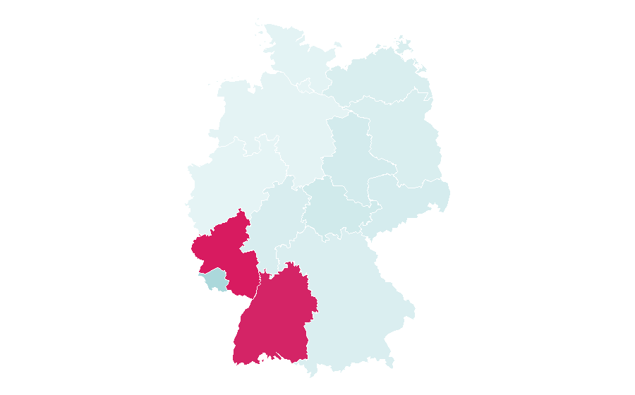 Affinità per regione — Südwestrundfunk, Germania