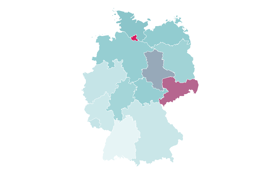 Affinity by region — Sugababes, Germany