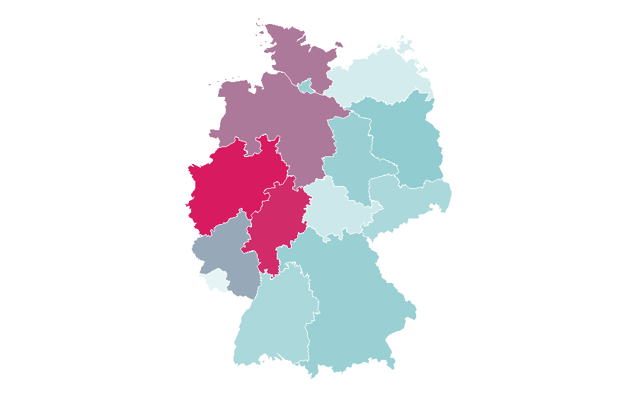 Affinité par région — Suits (TV series), Allemagne
