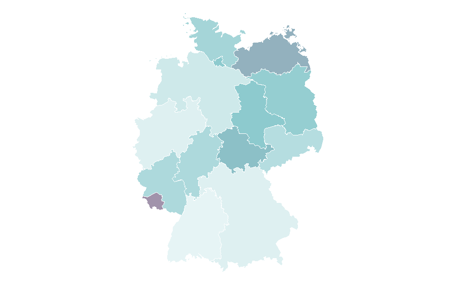 Affinity by region — Sun tanning, Germany
