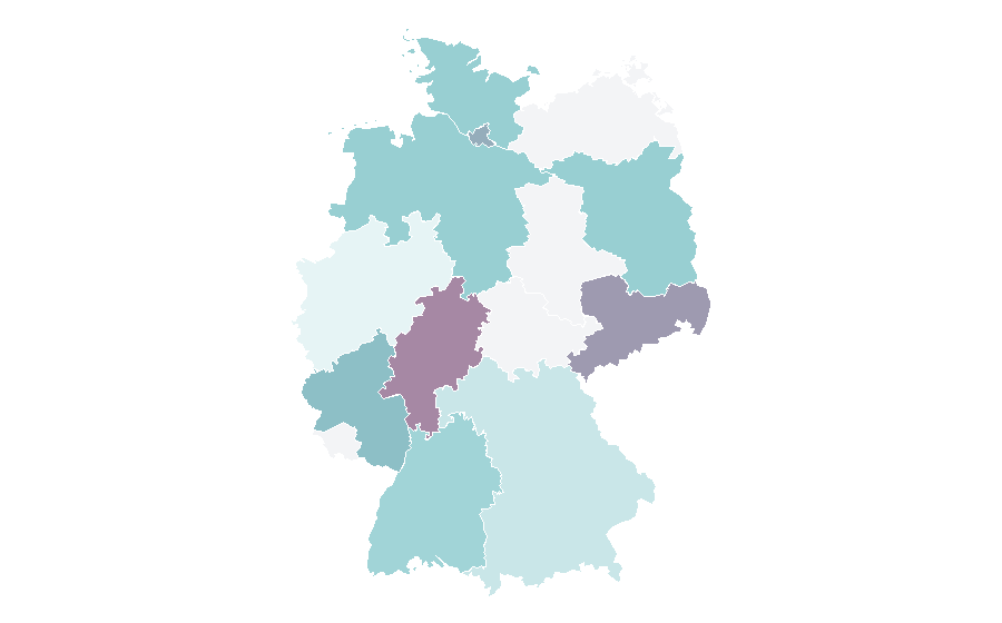 Affinity by region — Superhero fiction, Germany