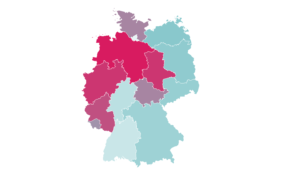 Affinität nach Region — Supernaturals, Deutschland