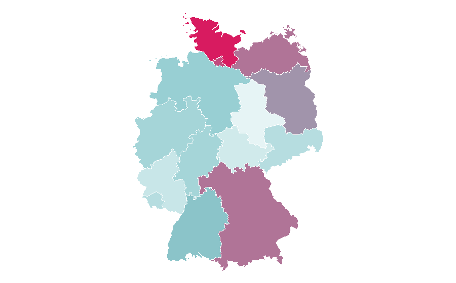 Affinità per regione — Surfboard, Germania