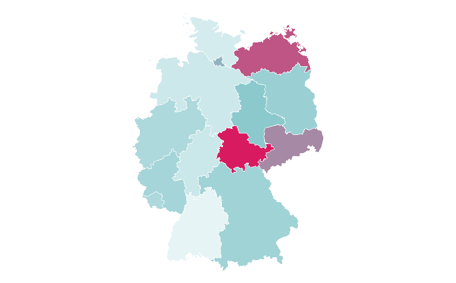 Affinity by region — Surrealism, Germany