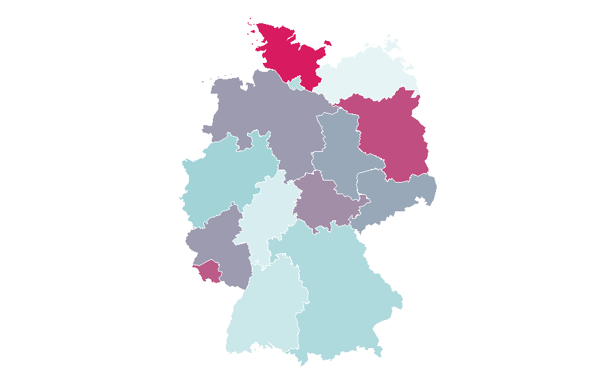 Affinity by region — Survivalism, Germany