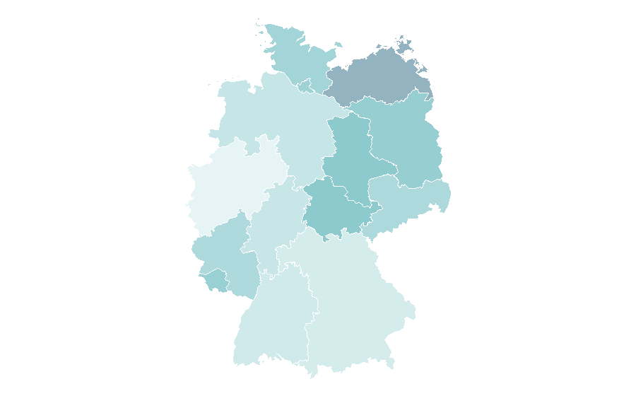 Affinity by region — Sustainable clothing, Germany