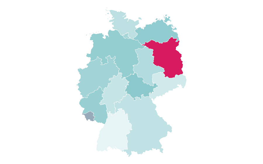 Affinity by region — Sustainable tourism, Germany