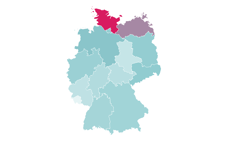 Affinité par région — Sweden, Allemagne