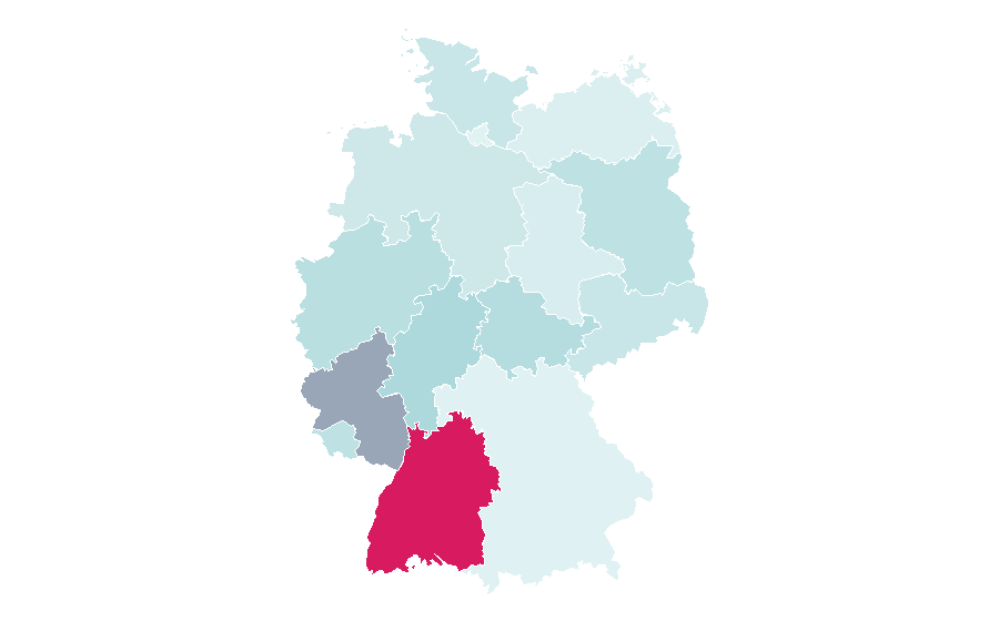 Affinity by region — Swimming lessons, Germany