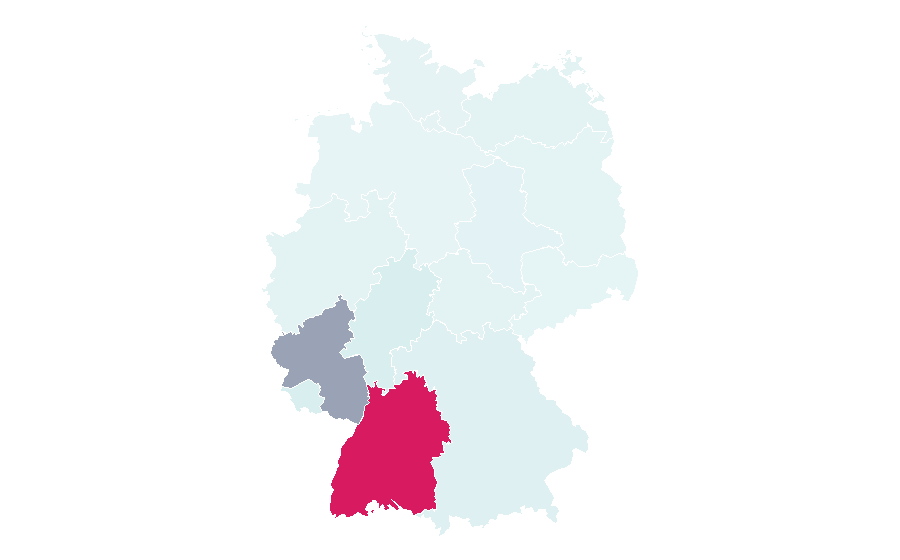 Affinity by region — SWR1 Baden-Württemberg, Germany