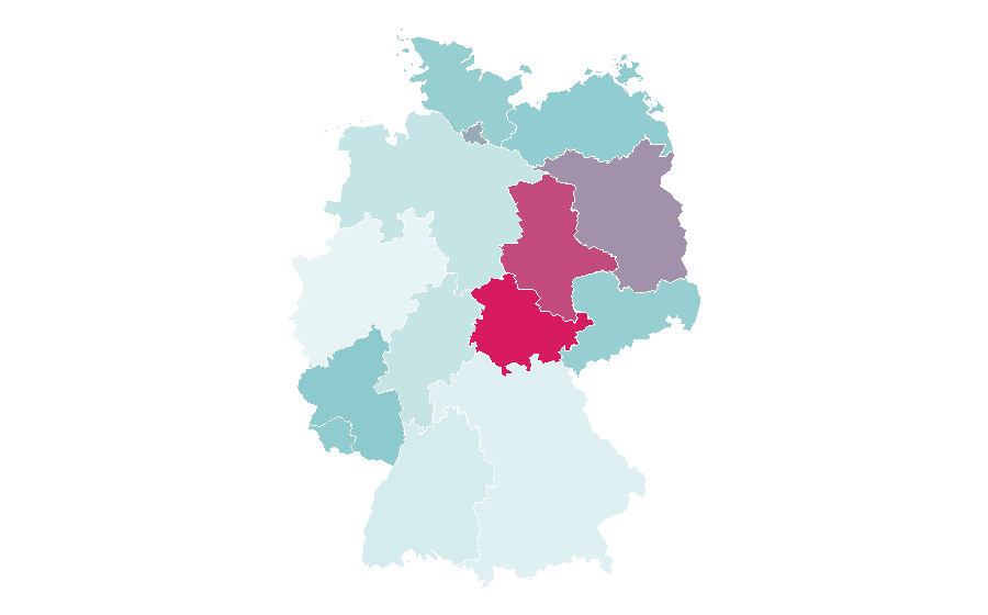 Affinity by region — Systems science, Germany
