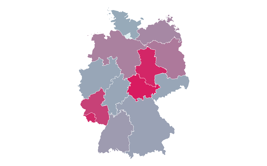 Affinità per regione — T-Online, Germania