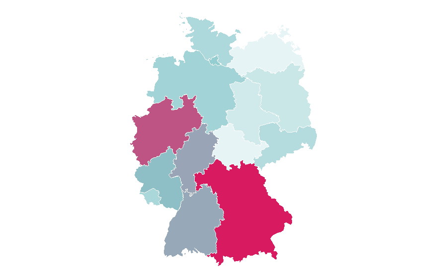 Affinity by region — Taekwondo, Germany