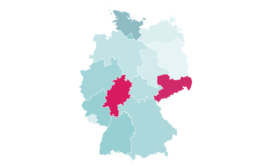 Affinity by region — Tagged, Germany