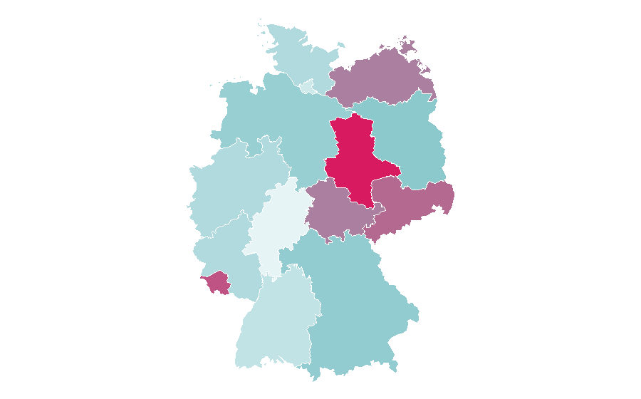Affinity by region — Talent show, Germany
