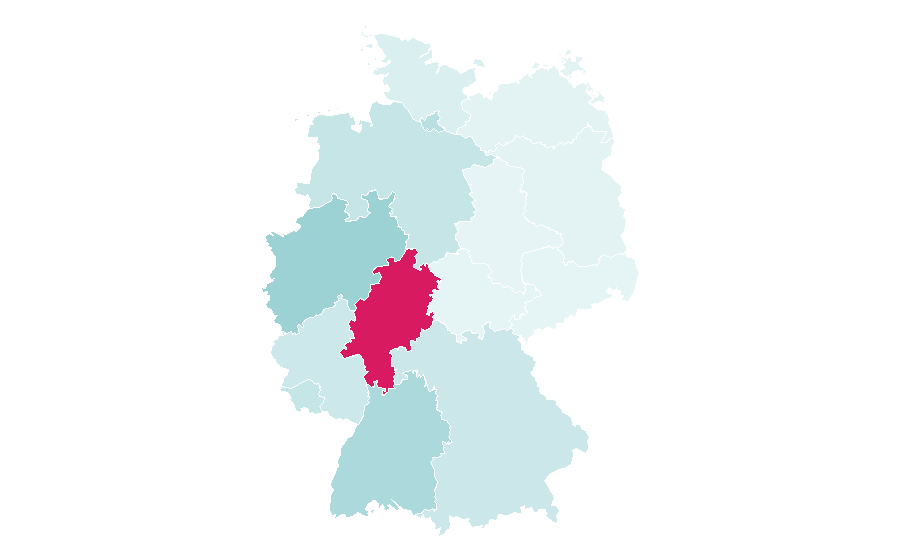 Affinity by region — Tamil language, Germany