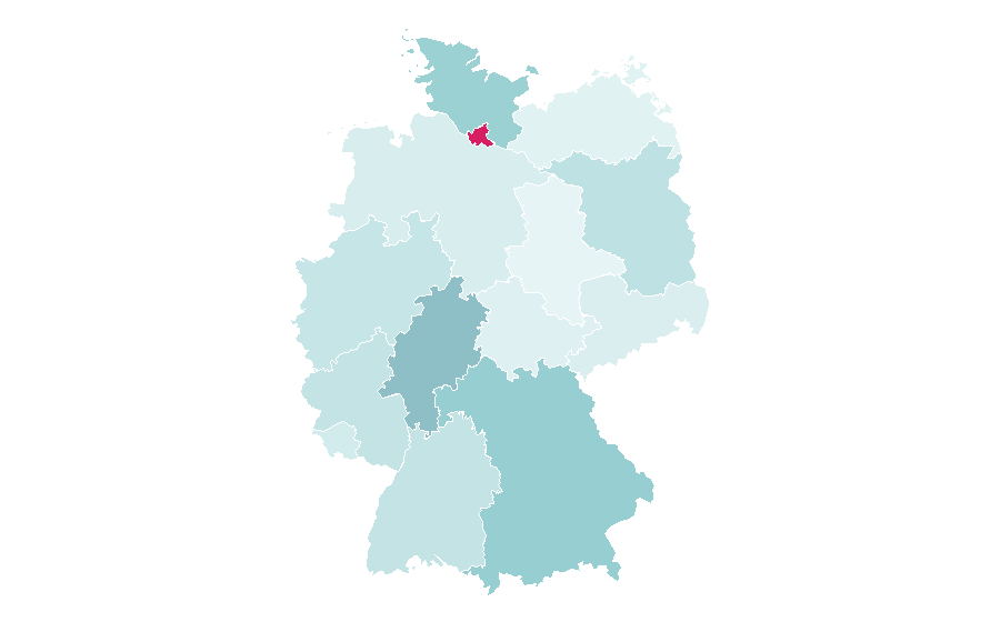 Affinity by region — Tapping, Germany