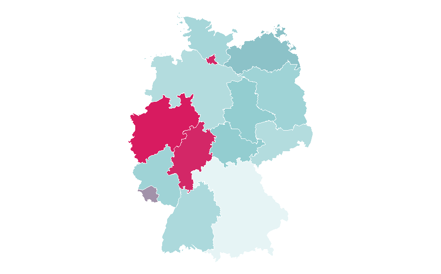 Affinity by region — Tawhid, Germany