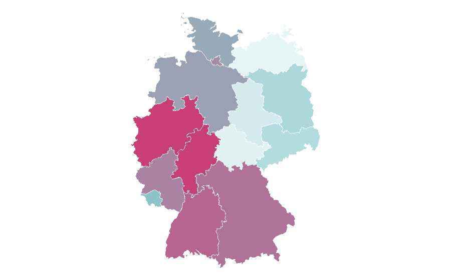 Affinity by region — Tax advisor, Germany