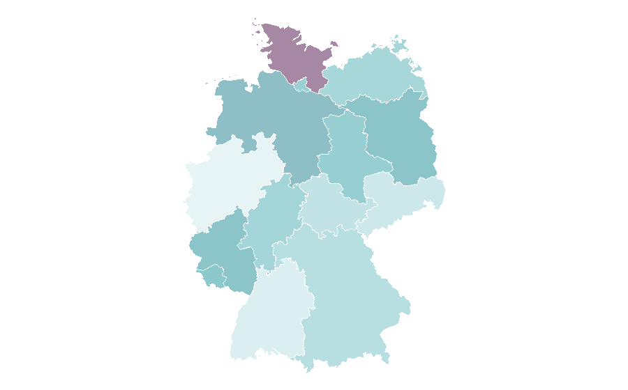 Affinity by region — Ted Danson, Germany