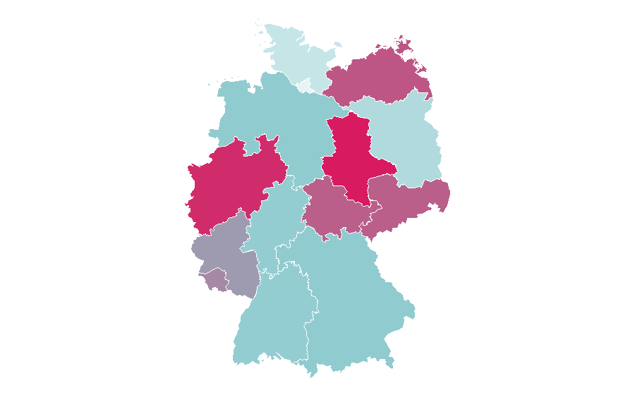 Affinità per regione — TEDi, Germania