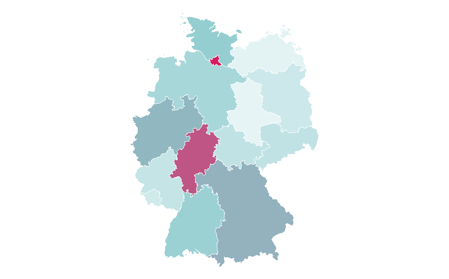 Affinity by region — Tehran, Germany
