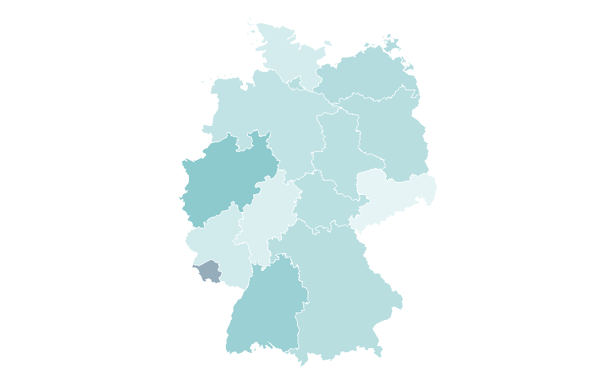 Affinity by region — Telecommunications engineering, Germany