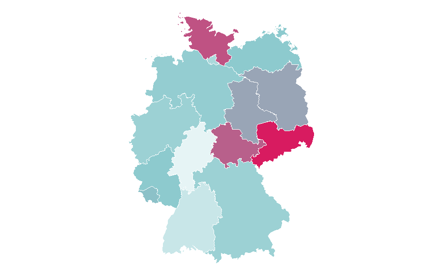 Afinidad por región — Television presenter, Alemania