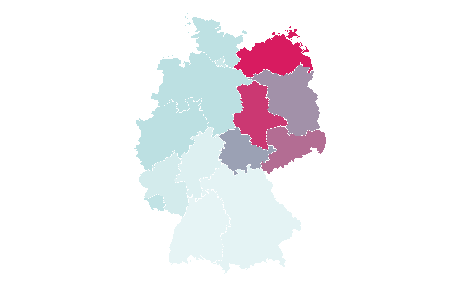 Affinity by region — Television station, Germany