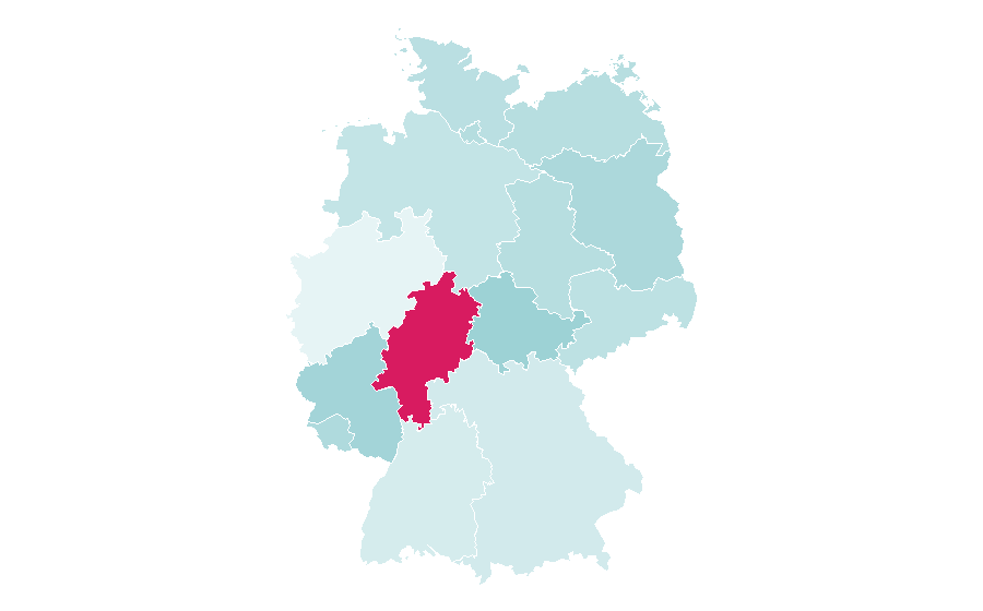Affinité par région — Temporary work, Allemagne