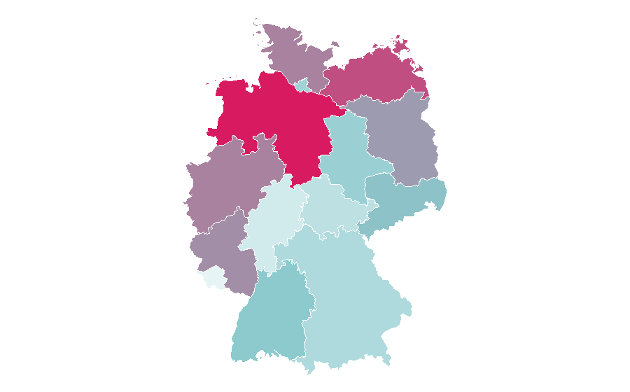 Affinity by region — Tent, Germany