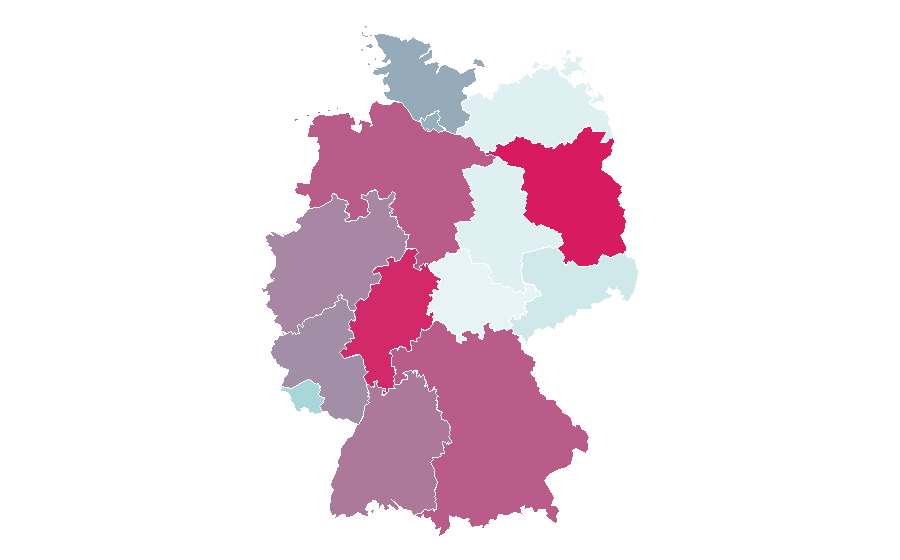 Affinité par région — Tesla Model Y, Allemagne