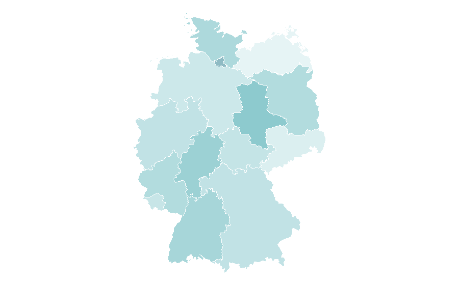 Affinity by region — Textile printing, Germany