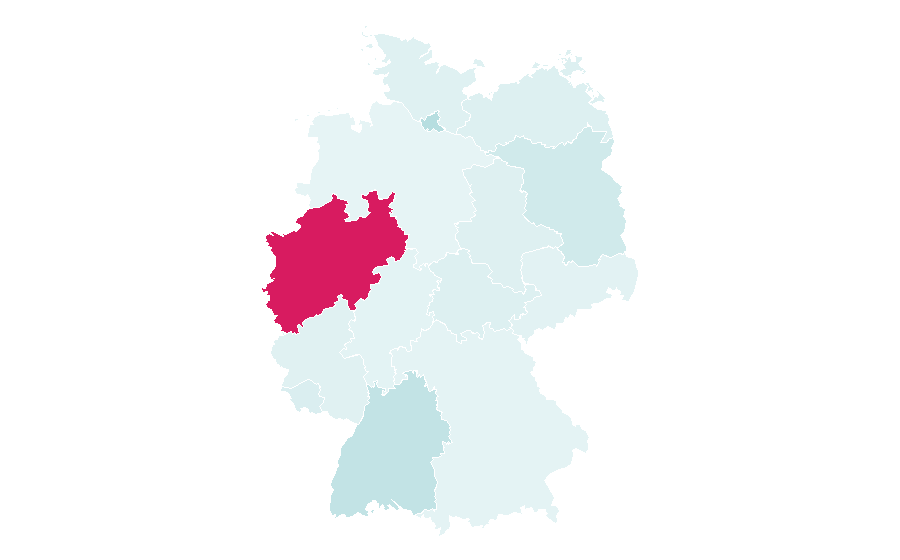 Affinity by region — Thai cuisine, Germany