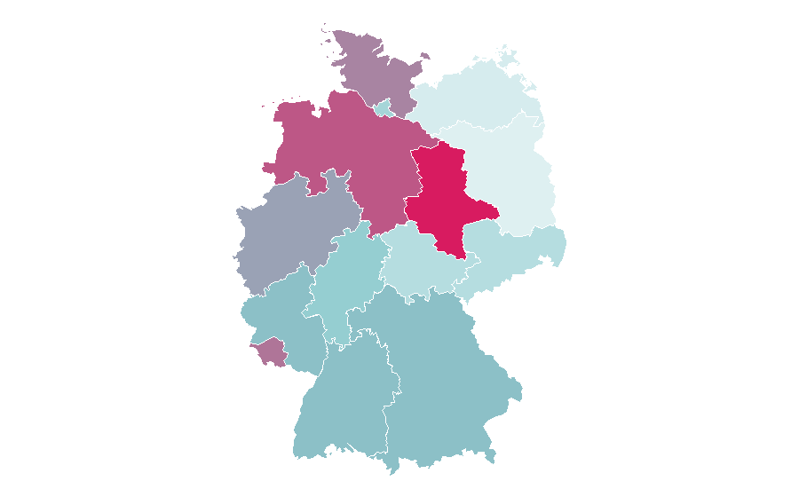 Affinity by region — The Biggest Loser, Germany