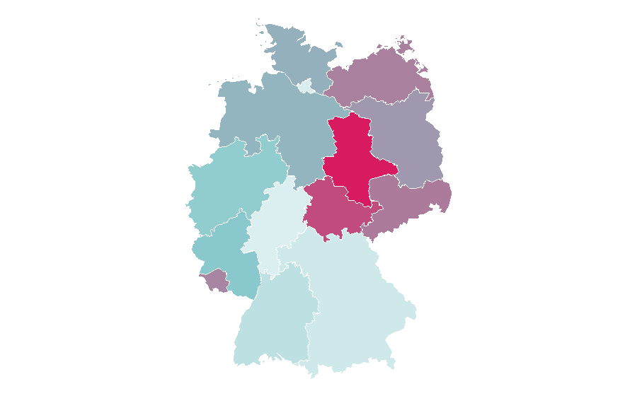 Affinité par région — The Masked Singer, Allemagne