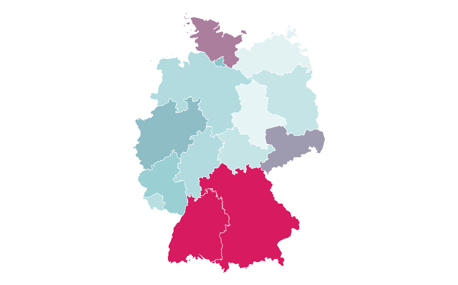 Affinity by region — The Taste, Germany