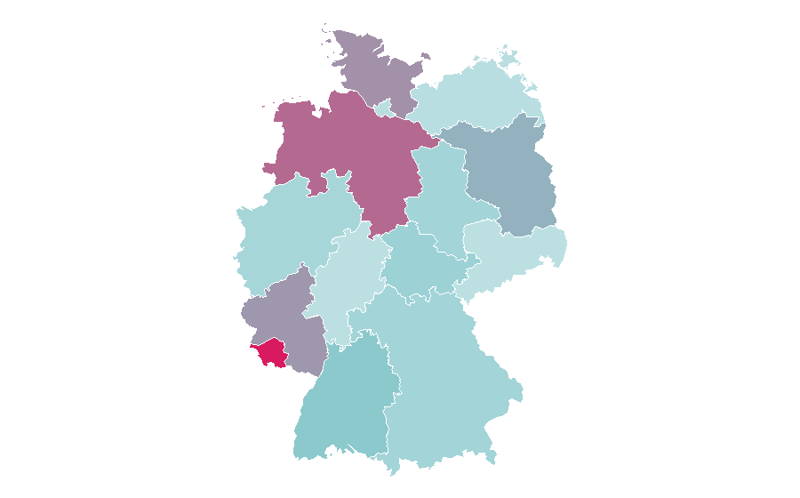 Afinidad por región — The Voice of Germany, Alemania