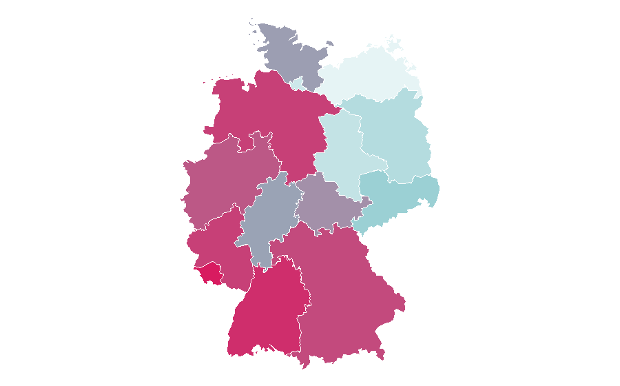 Affinity by region — Thingiverse, Germany