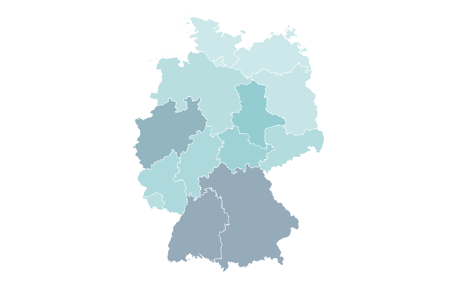 Affinity by region — Thomas the Apostle, Germany