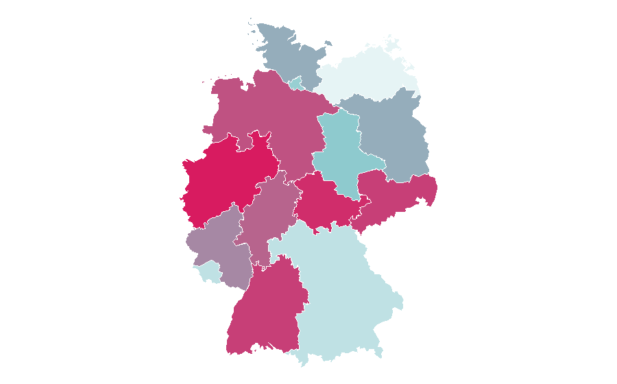 Afinidad por región — Time management, Alemania