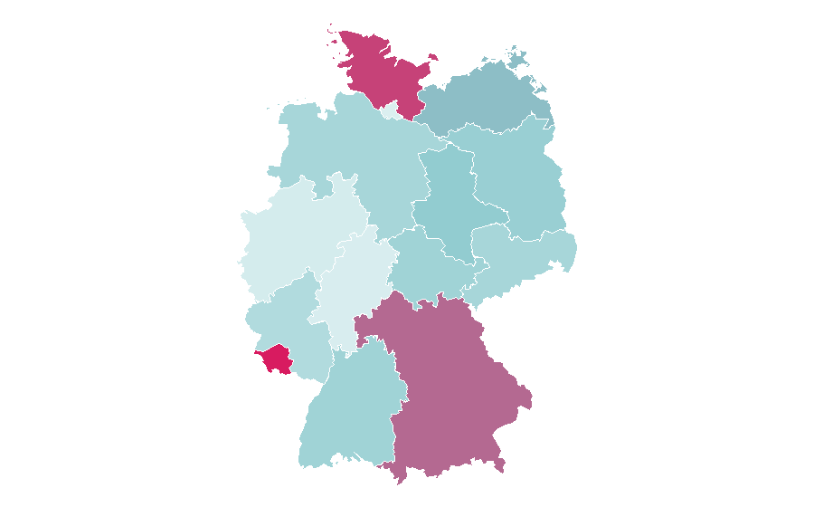 التقارب حسب المنطقة — Tinder, ألمانيا