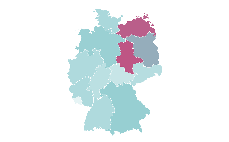 Affinité par région — Toilet, Allemagne