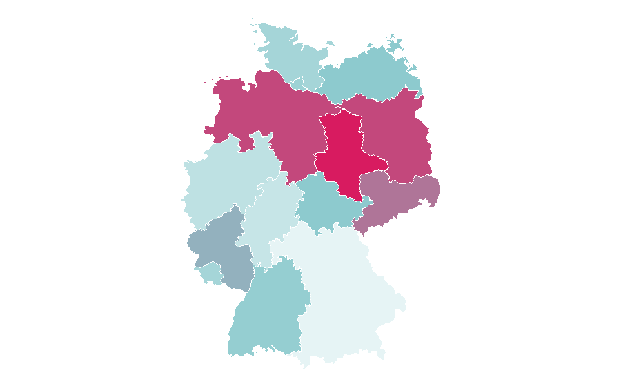 Affinity by region — Tooth brushing, Germany
