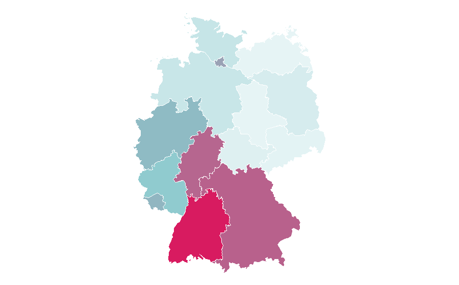 Affinity by region — Torino F.C., Germany