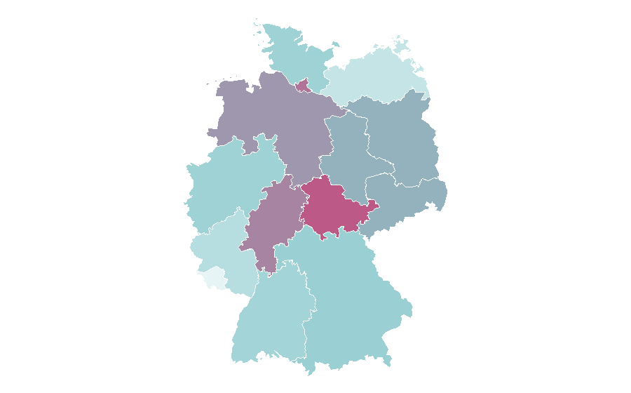 Affinity by region — Total War (series), Germany